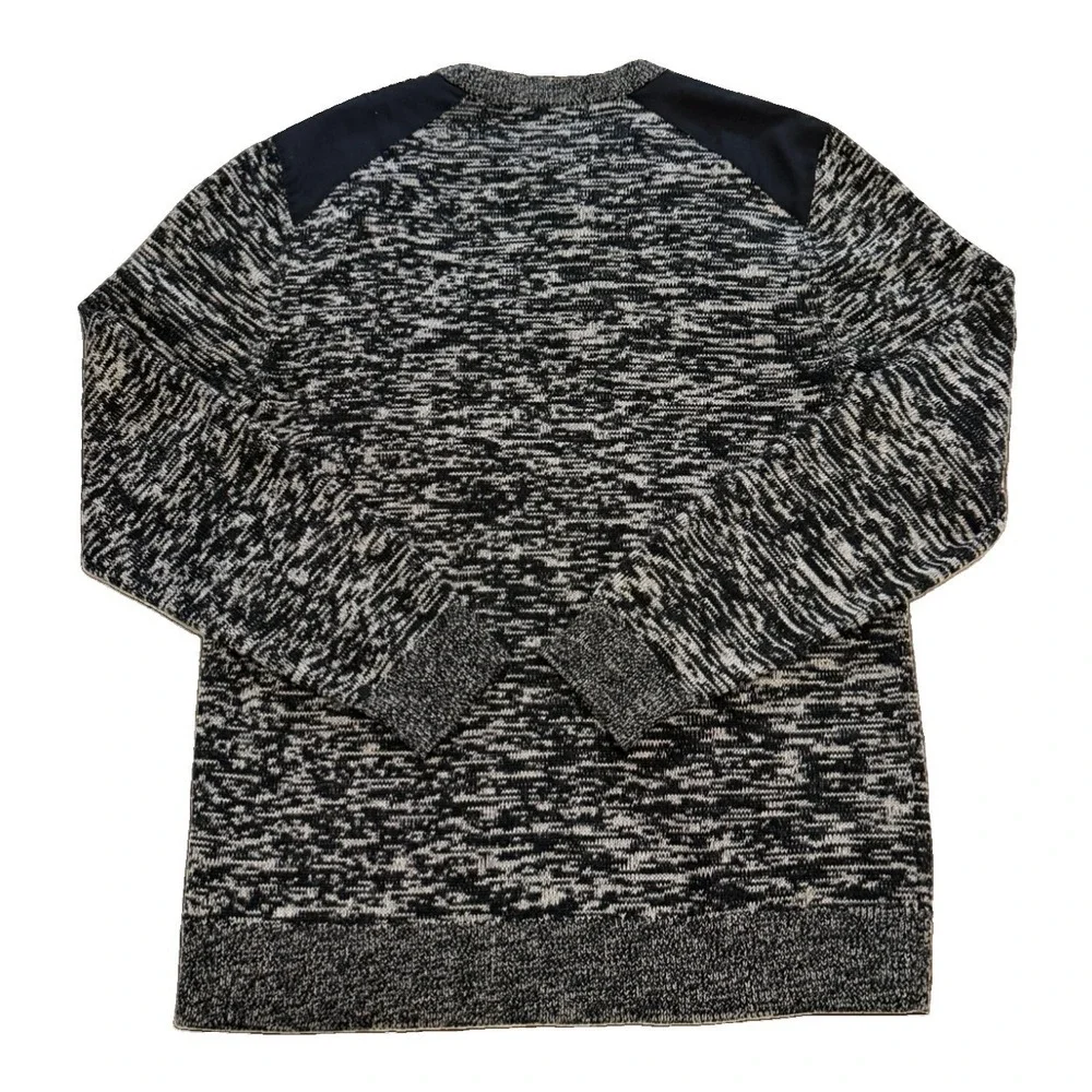 Icebreaker Men's 100% Merino Wool Barein Crewe Long Sleeve‎ Sweater Black Gray M